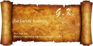 Geleta Kevin névjegykártya